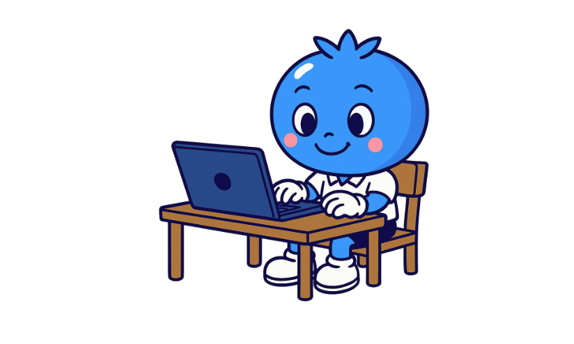 Bloo on laptop